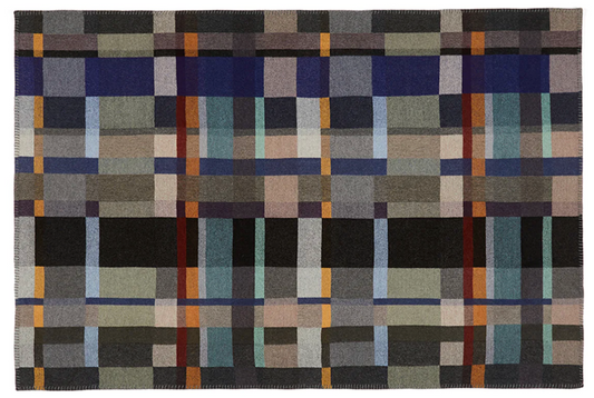 Wallace + Sewell Merino Lambswool Block Throw Erno (Dark)
