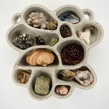MC Medium Cement Shelf Wall Hanging #2 in Stone
