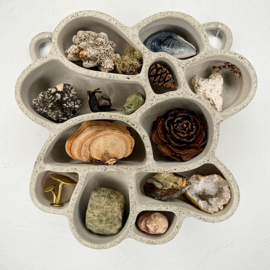 MC Medium Cement Shelf Wall Hanging #2 in Stone