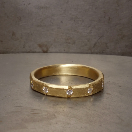 Fraser Hamilton Gold Ambit Facet Narrow Ring