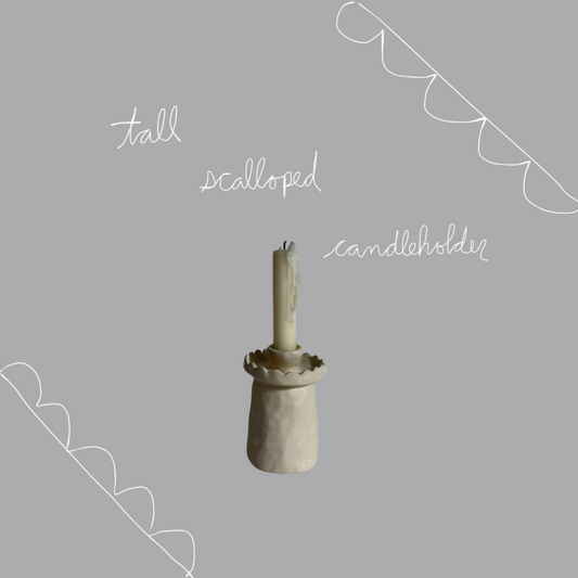 Oon Tall Scalloped Cande Holder