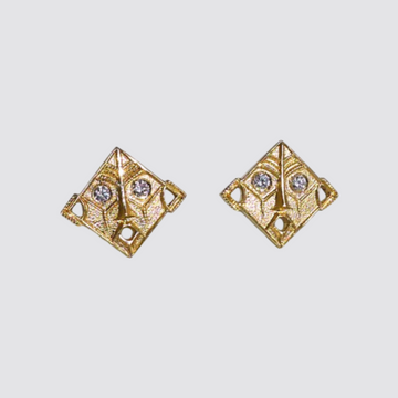 DMD Metal Boreas Single Stud Earring 14k White Diamond