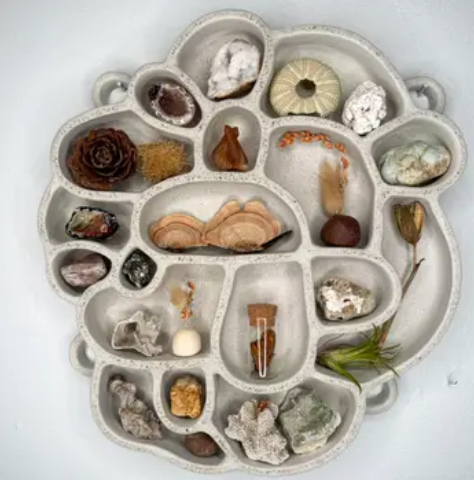 MC Large Cement Shelf Wall Hanging #1 in Stone