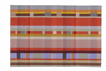 Wallace+Sewell Merino Lambswool Block Throw Cecil (Orange)