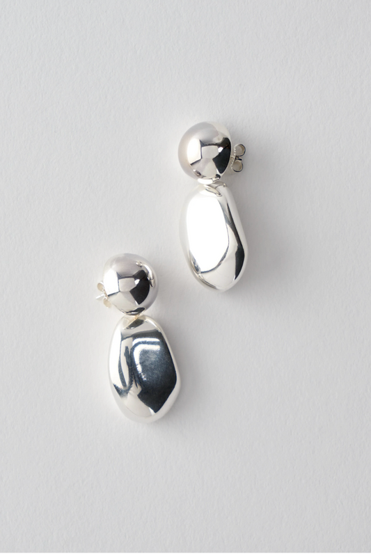 Mussels & Muscles Sterling Pebble Earrings