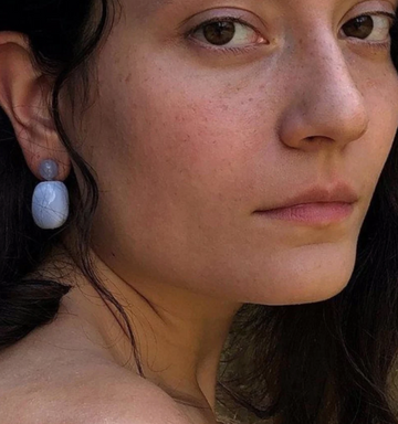 Mussels and Muscles Chalcedony Pebble Earrings