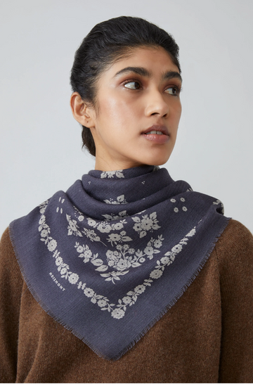 moismont scarf no. 797 Grey/Blue