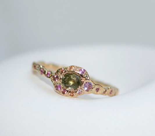 Dallas Maynard Green Sapphire Fairy Ring