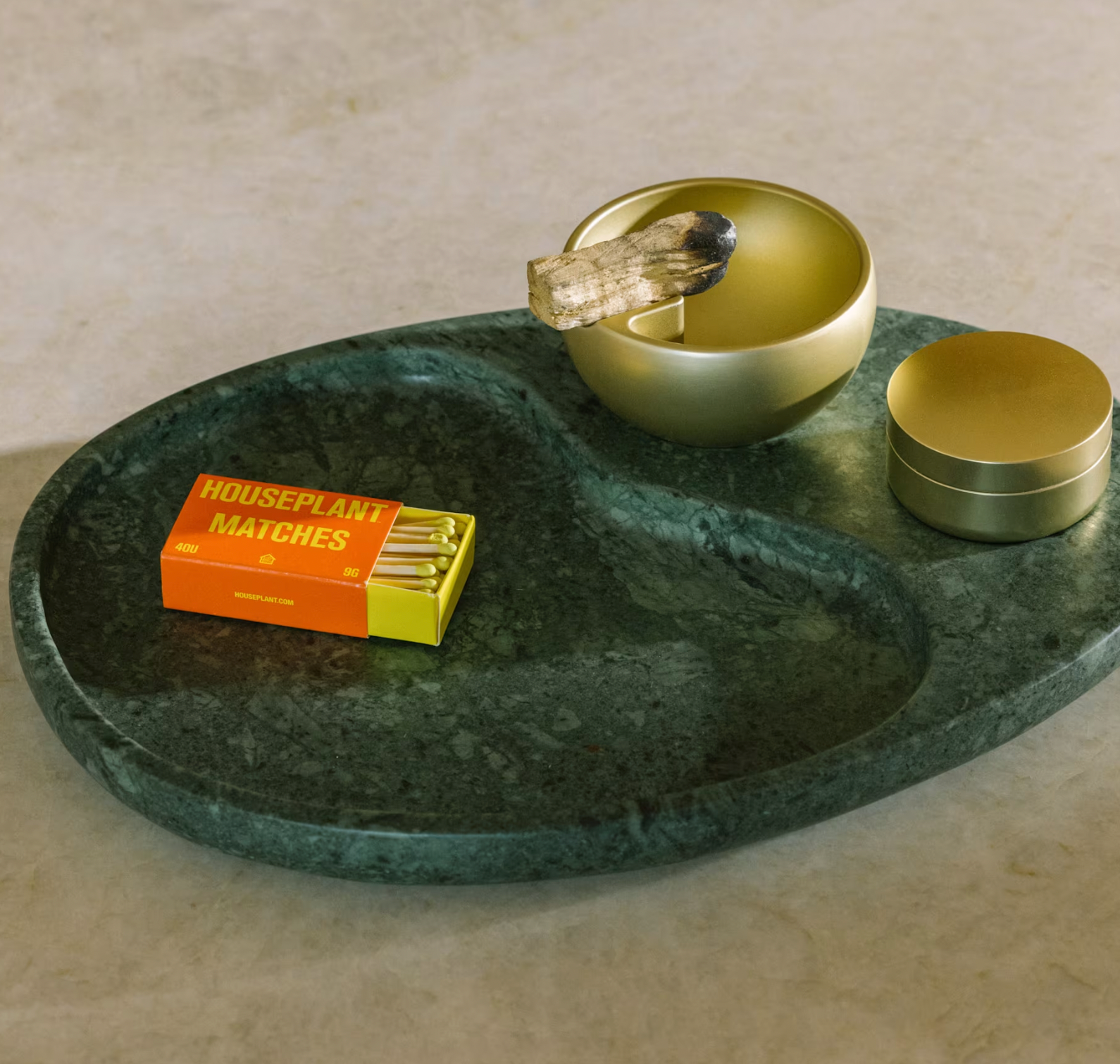 rolling tray house plant The Houseplant Marble Rolling Set in Green