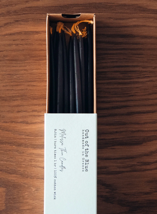 Out of the Blue Beeswax Thin Taper box of 15