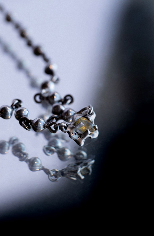 Afra Aetta X Misfit X Everywhere Sapphire & Sterling  Necklace Collab