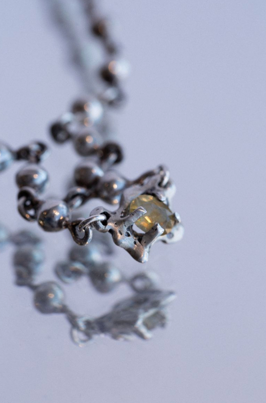 Afra Aetta X Misfit X Everywhere Sapphire & Sterling  Necklace Collab