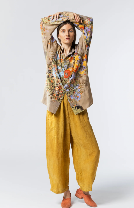 Anntian Bright Bouquet Silk Shirt
