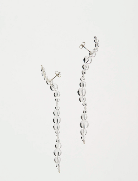 Mussels and Muscles Crystal Glyzinia Earrings