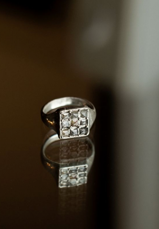 Atelier Narce Natural Diamond Grid Ring