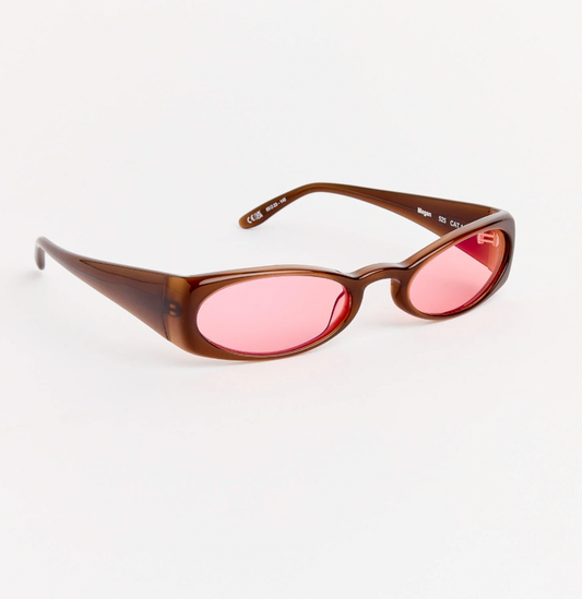 Henrik Vibskov Megan Sunglasses in Brown/Red