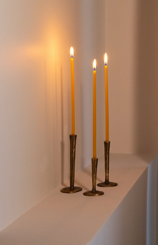 Out of the Blue Mini Brass Candlestick Trio