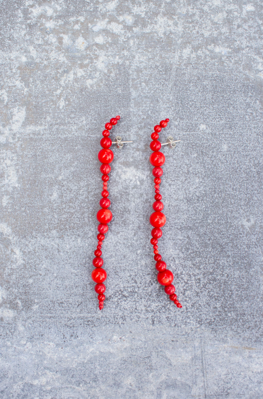 Mussels & Muscles Red Coral Single Strand Glyzinia