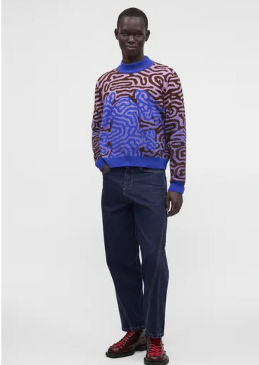Henrik Vibskov Labrinth Sweater Blue Frog