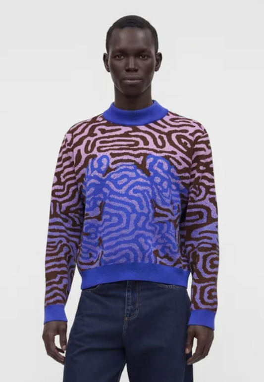 Henrik Vibskov Labrinth Sweater Blue Frog