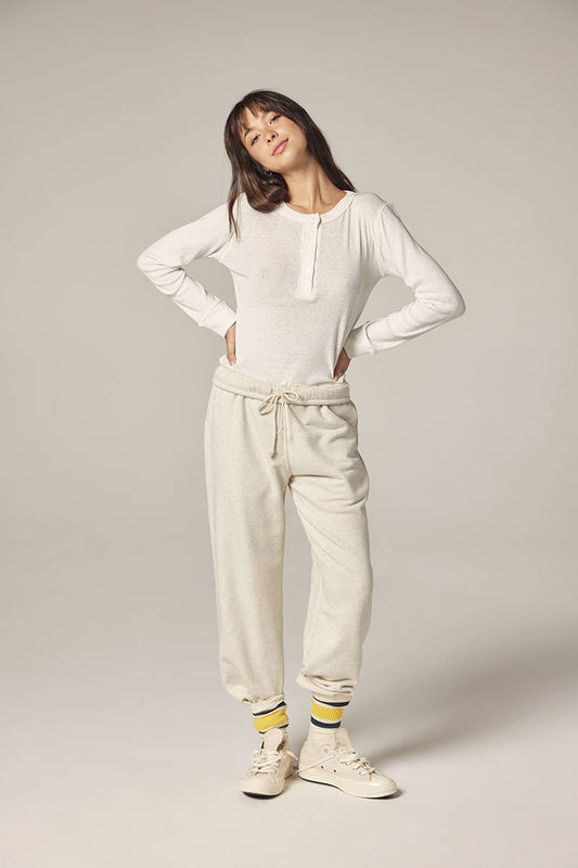 Amente Long sleeve cotton henry top