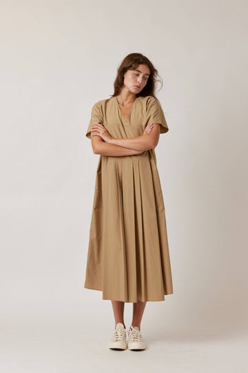 Amente Pleated pullover dress