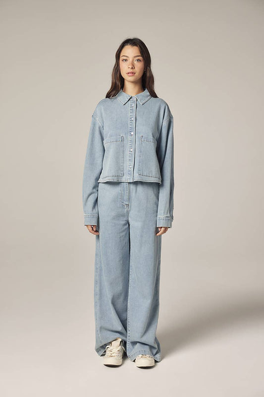 Amente Short denim shirt