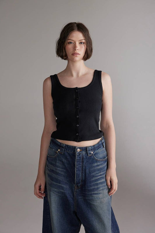 Amente Button Knit Tank