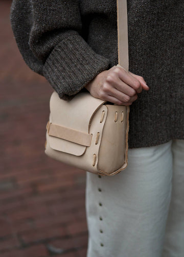 Forestbound Leather Saddle Bag in Natural