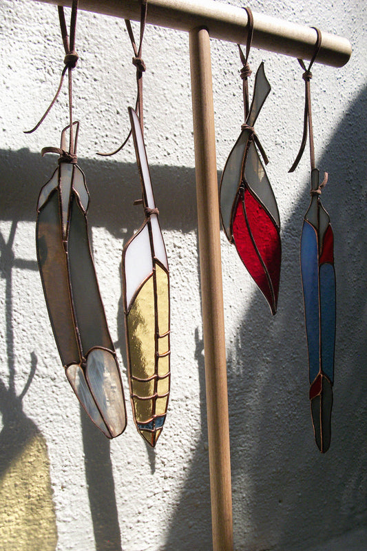 Colin Adrian Glass Short Feather