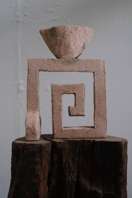 Pone Spiral Candle/ Cone Incense  Holder (Nut Brown)