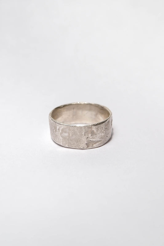 Atelier Narce Sterling Silver with Salt & Pepper Diamond Baguettes Band