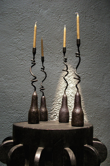Sekoya Friends Single Candleholder with Beeswax Taper